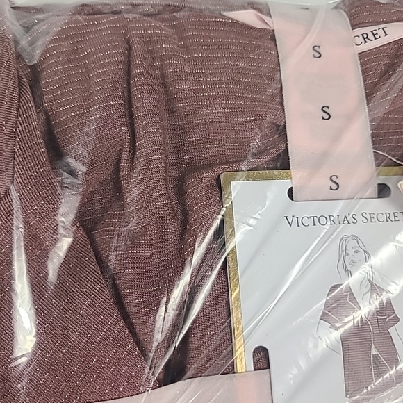 NWT Victoria’s Secret MODAL SHORT PJ SET Pink Gold Stripes Size S MSRP $65 - Picture 3 of 4